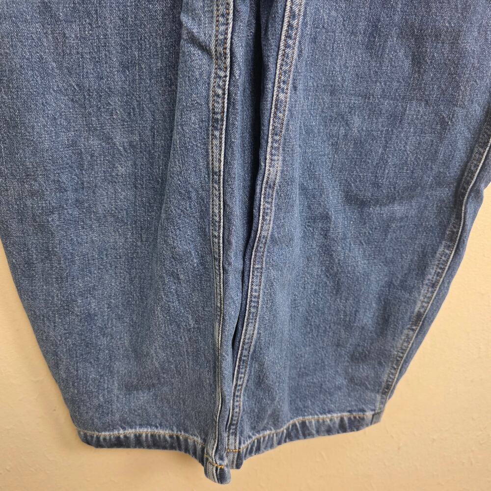 Everlane The Curve Denim Overall Barrel Leg Medium Blue Jumpsuit XS - Picture 5 of 12
